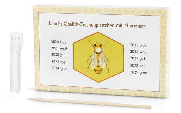 Opalith Leucht Garnitur Plättchen zum Zeichnen von Bienen Königin Zeichenplättchen