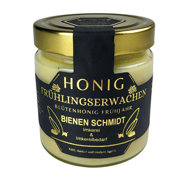 Blütenhonig Frühjahr 2023 "FRÜHLINGSERWACHEN" 500 g im Glas Deutscher Honig aus unserer Imkerei