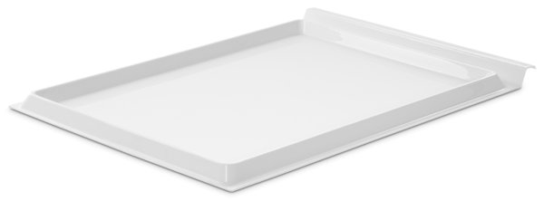 ApiNord® Bodenschieber Liebig Hochboden aus weißem Kunststoff, stabil und kochfest, mit umlauf