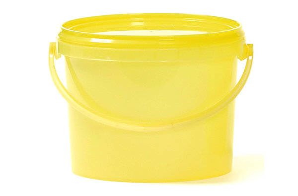 2,5 kg Honigeimer mit Deckel gelb ohne Aufdruck